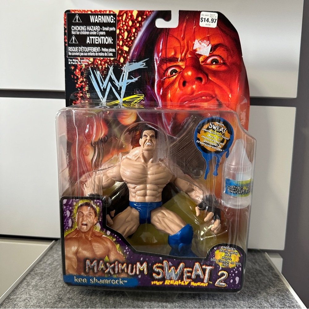 WWE WWF Maximum Sweat 2 Ken Shamrock Wrestling Action Figure Jakks Pacific NEW!